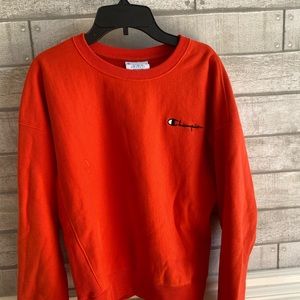 Champion orange crewneck